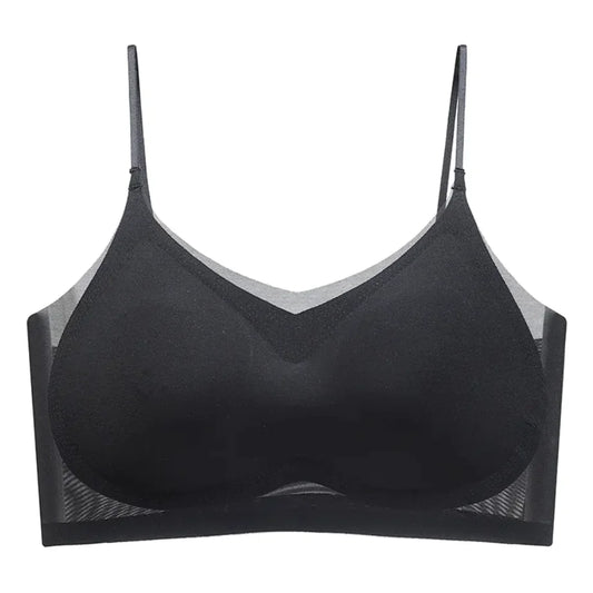 Ultra-Thin Gauze Beauty Back Sling Bra - Lingerie