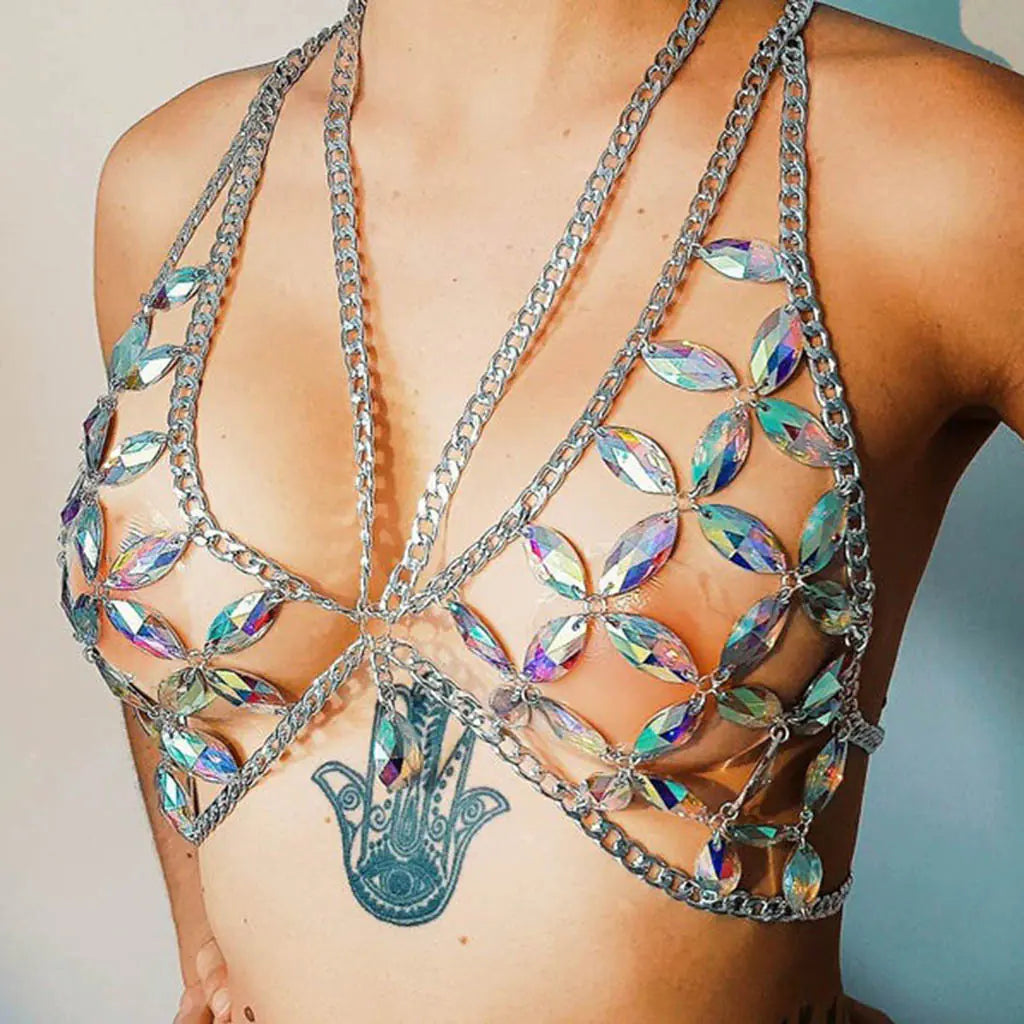 2019 Fashion Women's Sexy Bikini Backless Body Chain - Lingerie