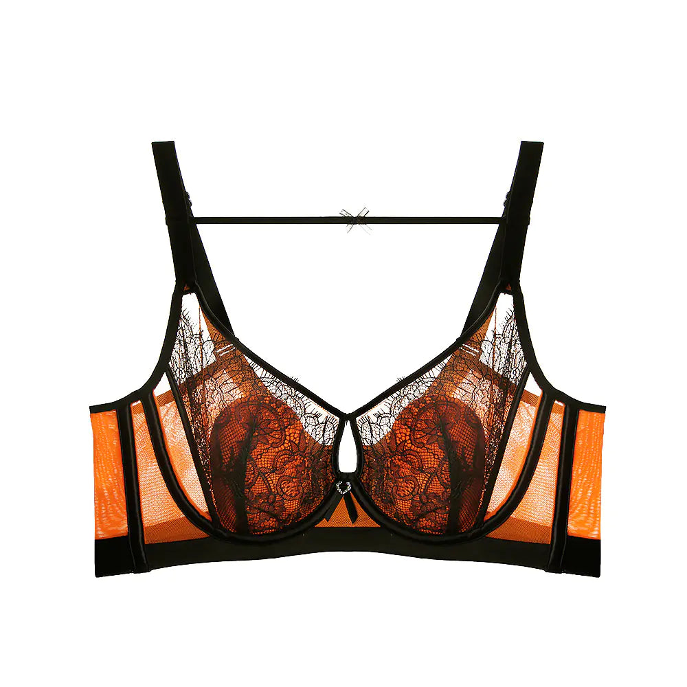 Ultra-Thin Women's Lace Memory Foam Underwire Bra - Lingerie