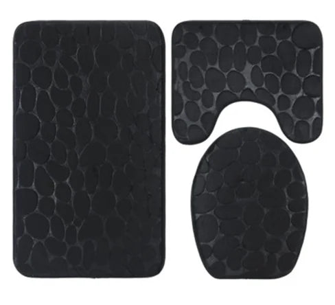 3-Piece Non-Slip Bathroom Rug Set - 888