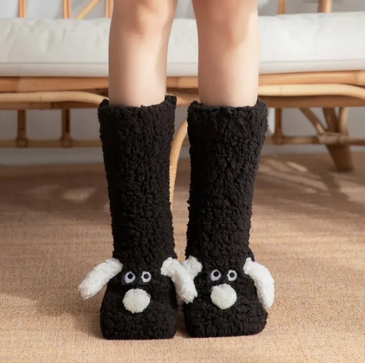 Women’s Plush Dog Socks - 888
