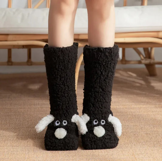 Women’s Plush Dog Socks - 888