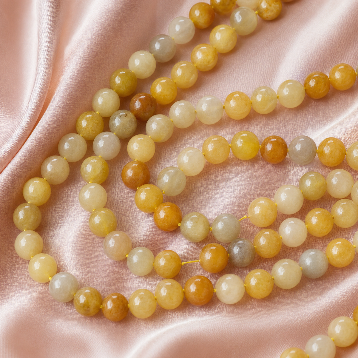 Yellow Aventurine Beads, Natural Round Crystal Beads 6mm to 10mm