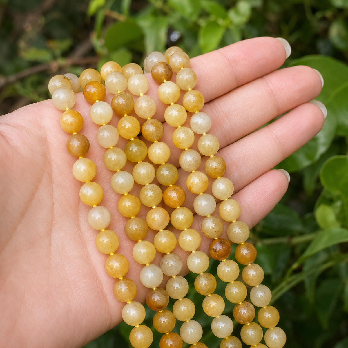Yellow Aventurine Beads, Natural Round Crystal Beads 6mm to 10mm
