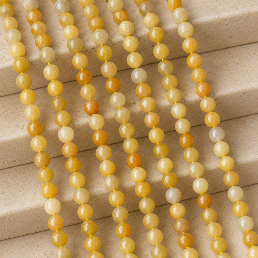 Yellow Aventurine Beads, Natural Round Crystal Beads 6mm to 10mm