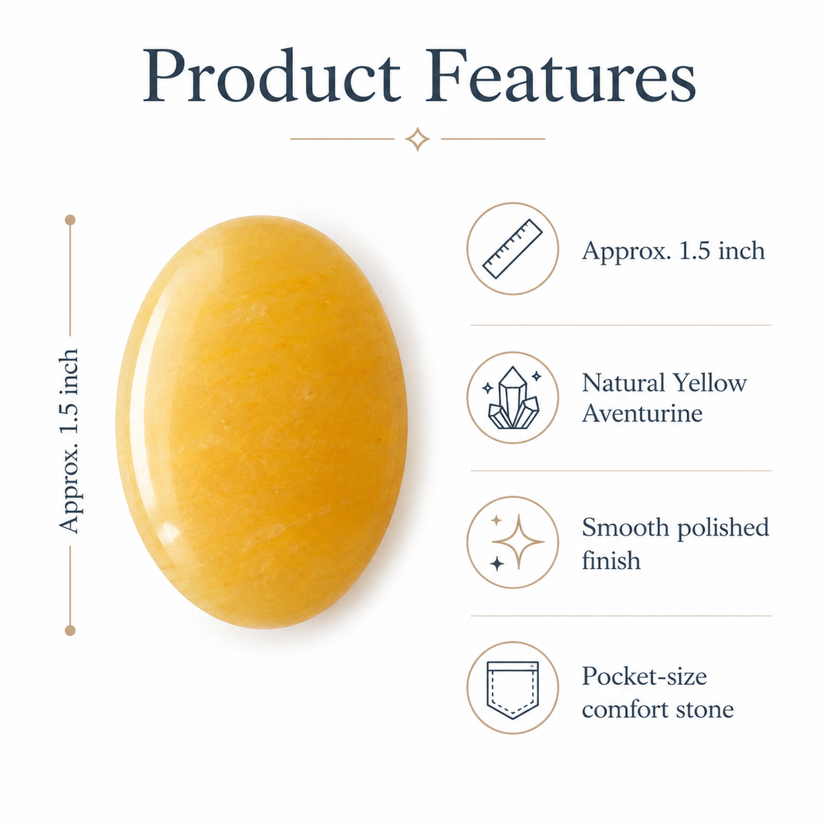 Yellow Aventurine Pocket Stones (Strength and Intuition )