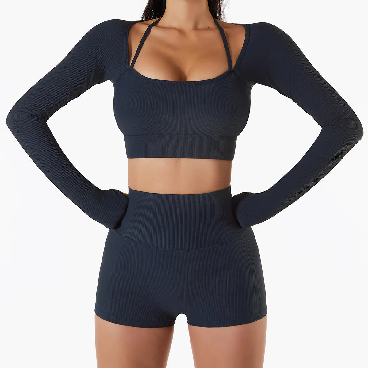 Women's Quick-Dry Long Sleeve Yoga Top with Padding - Lingerie
