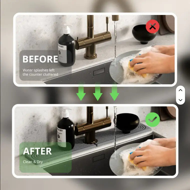 Diatomaceous Earth Sink Tray Stone Home Sink Caddy Kitchen Instant Dry Sink Organizer