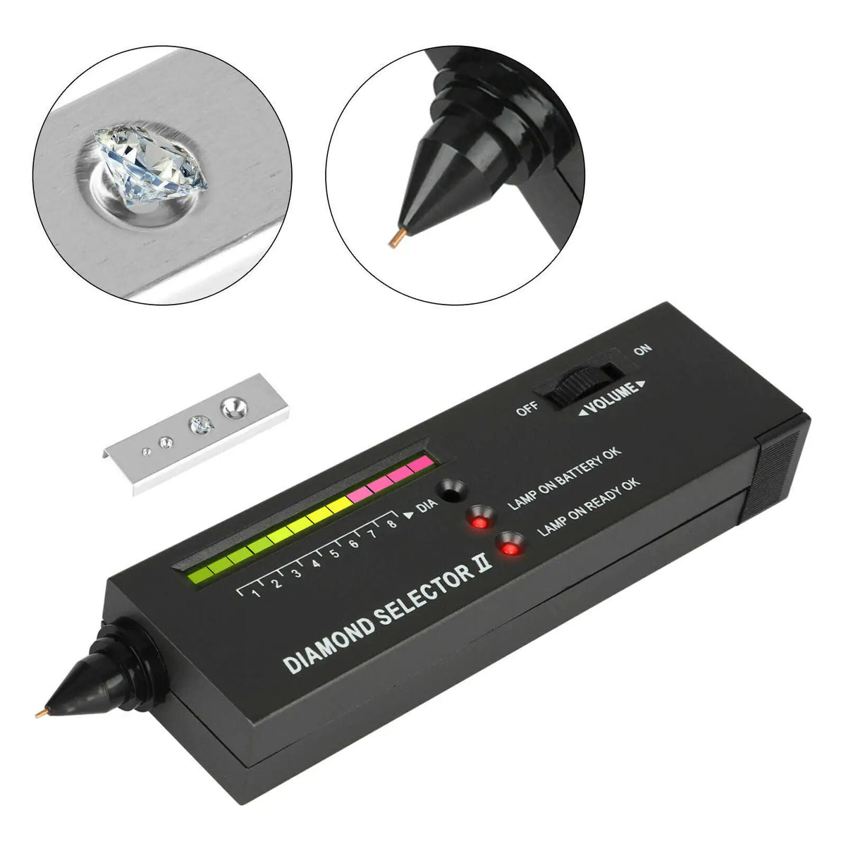 Portable Diamond Tester Selector Illuminated Jewelry Gemstone Testing Tool Kit  - US seller