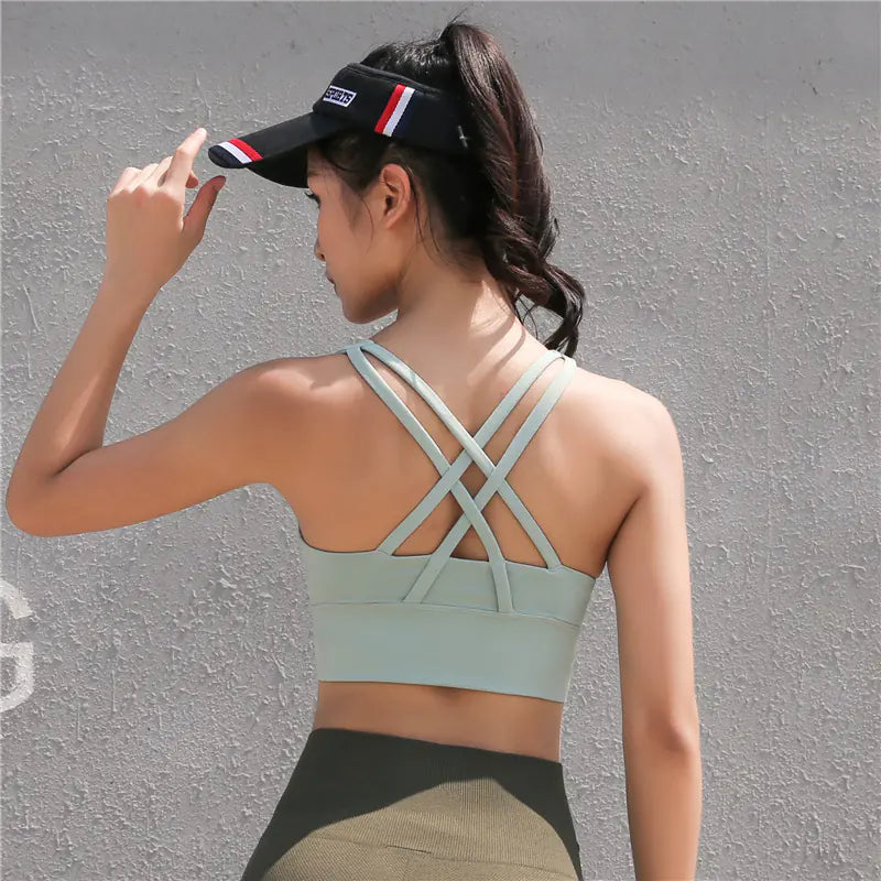 Cross-Back Yoga Sports Bra for Beautiful Back Design - Lingerie