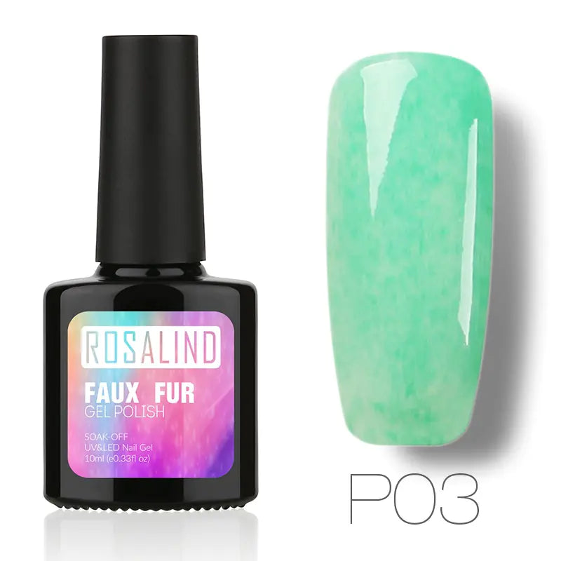 10ML Nail Polish with Faux Fur Finish for Nail Art