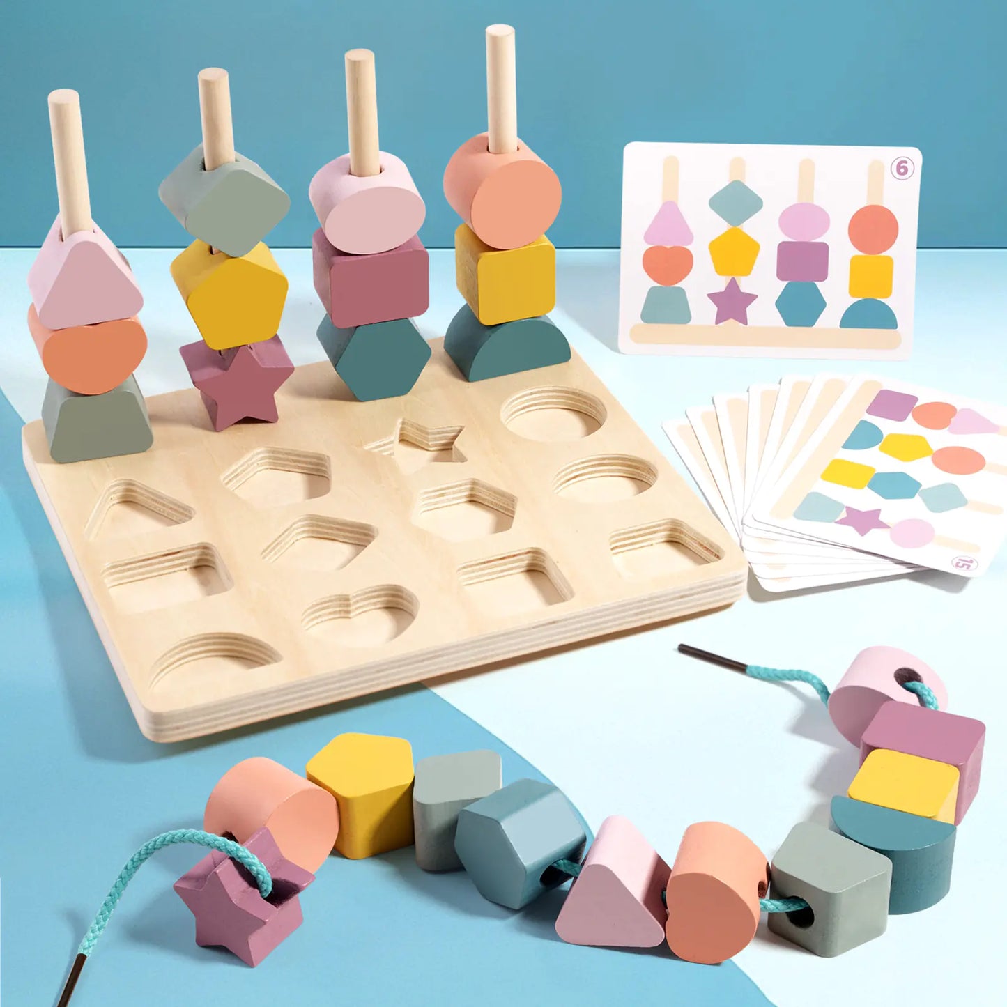 Wooden Shape Matching Board - 888
