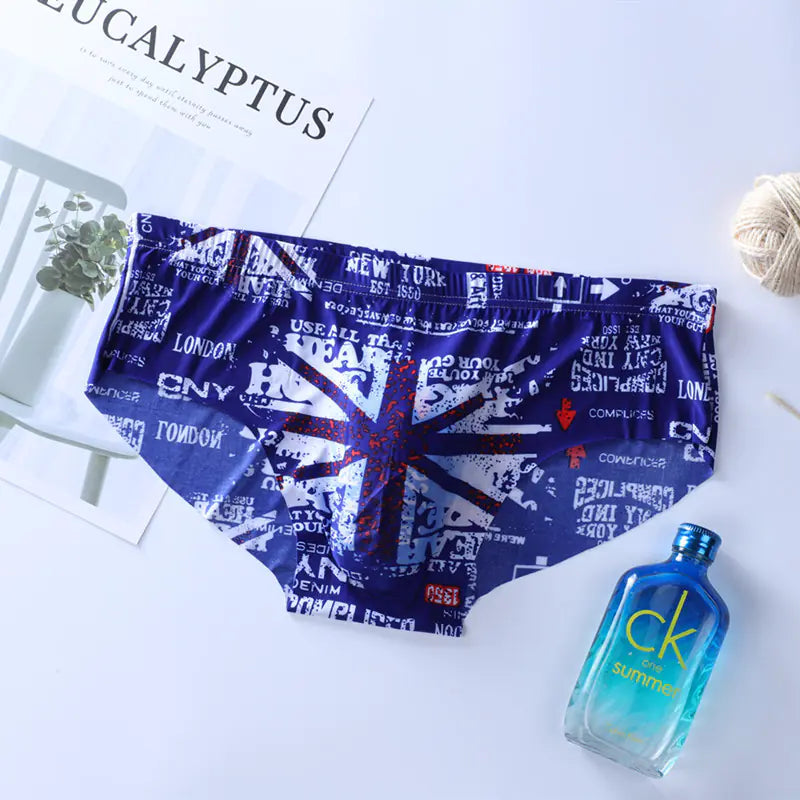 Men's Ice Silk Underwear for Summer ComfortLace Hollow Eye Mask for Parties and Nightclubs - Lingerie