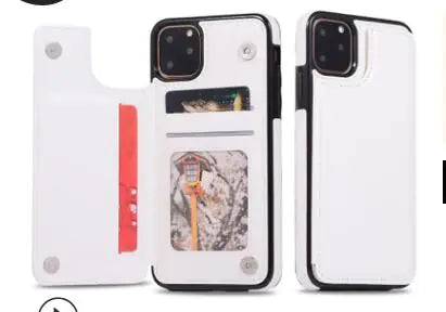 Card Holder Flip Phone Case for iPhone 8 & Samsung S8+