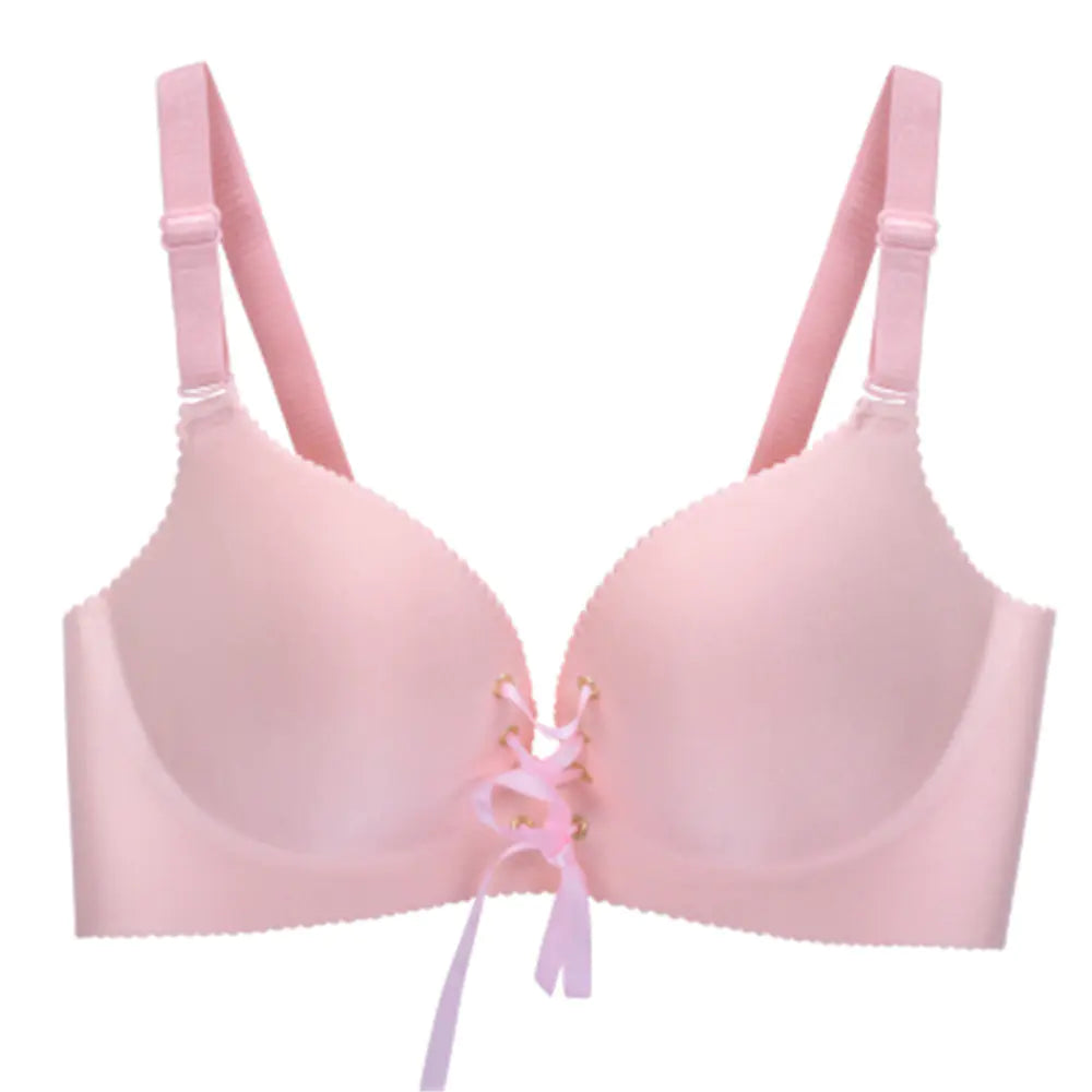 Seamless Push-Up Wireless Bra with Adjustable Straps - Lingerie