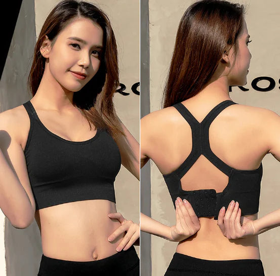 Adjustable Shockproof Sports Bra with Seamless Design - Lingerie