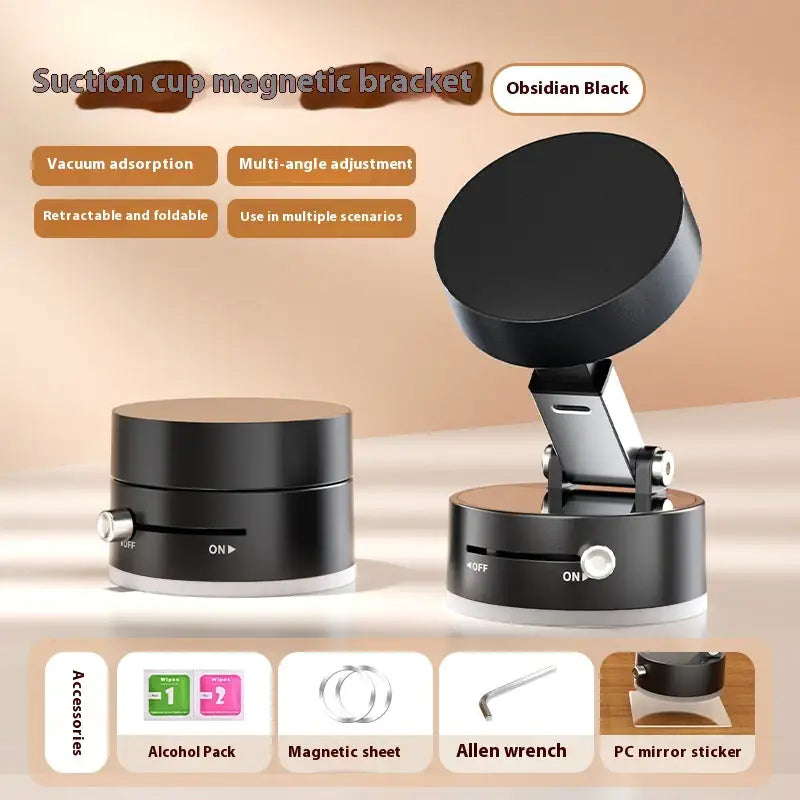 Foldable Magnetic Vacuum Car Phone Holder Foldable Suction Cup With Suction Cup Hands-Free Navigation For Smart Phone - US seller