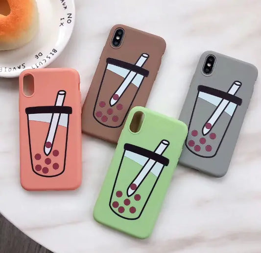 Pearl Milk Tea Decompression Liquid iPhone Case