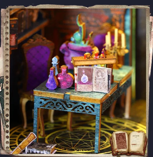Handgefertigter 3D-Cottage-Buchständer