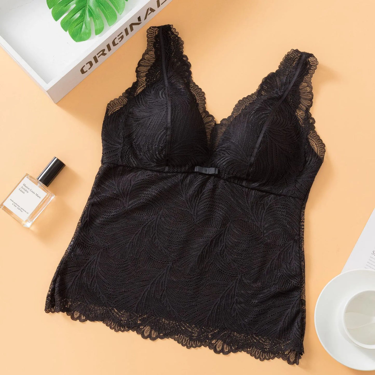 Lace French Bra for Women - Wireless and Supportive - Lingerie