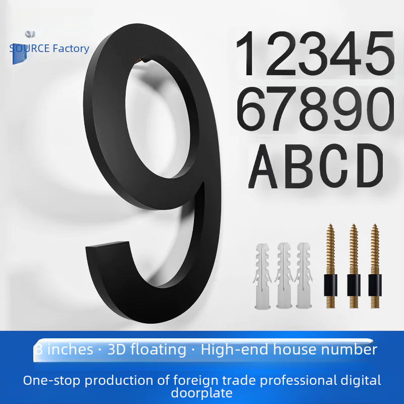 Acrylic Floating House Number - 888