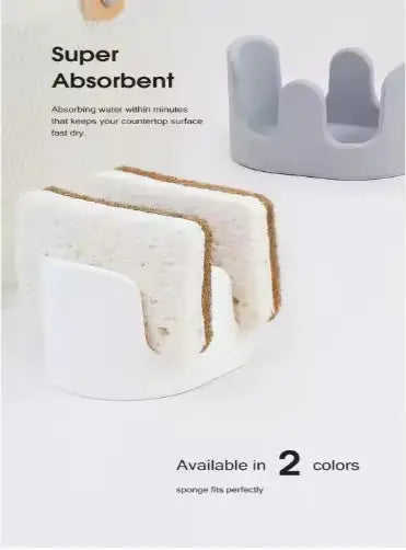 Diatom Mud Sponge Rack Kitchen & Bathroom Sink Caddy For Sponges Scrubbers