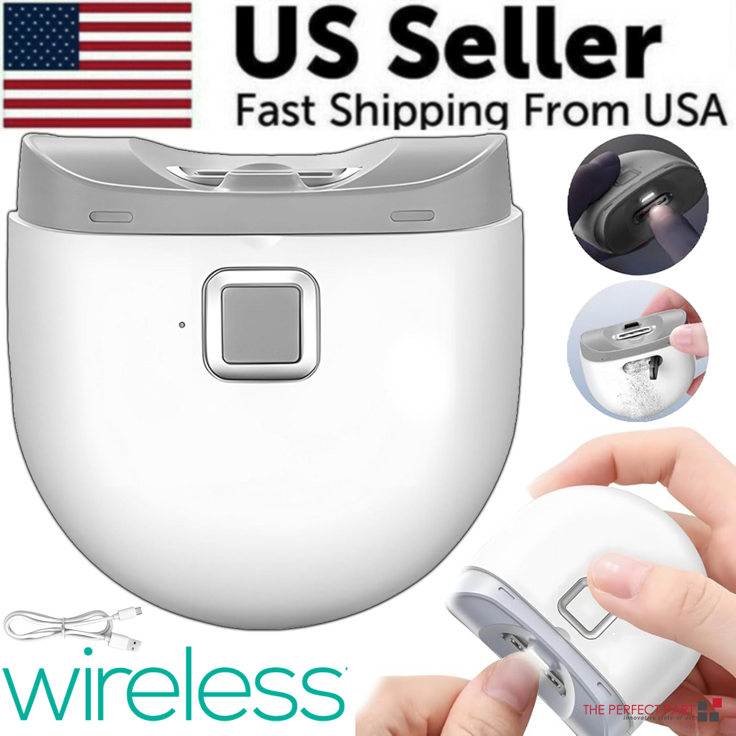 Safety Electric Nail Clipper Automatic Thick Nails Trimmer Professional Tool US seller