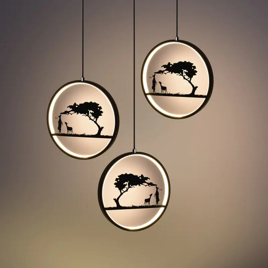 Creative Deer Pendant Light for Modern Nordic Dining