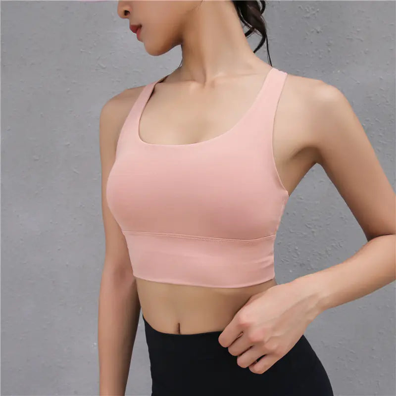 Cross-Back Yoga Sports Bra for Beautiful Back Design - Lingerie