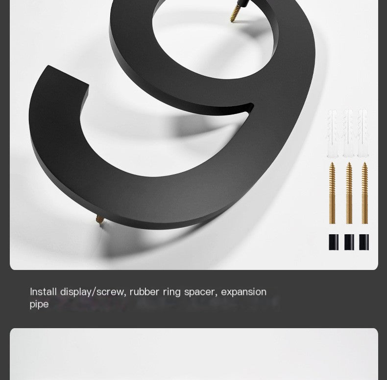 Acrylic Floating House Number - 888