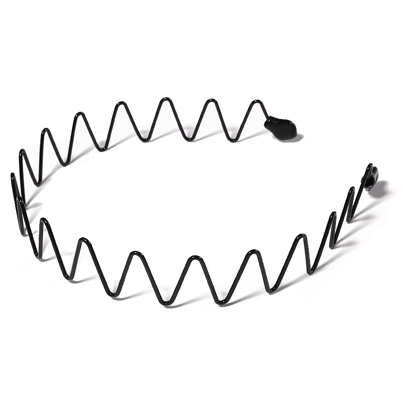 6Pcs Metal Hair Headband Wave Style Hoop Band Comb Sports Hairband Men Women US seller