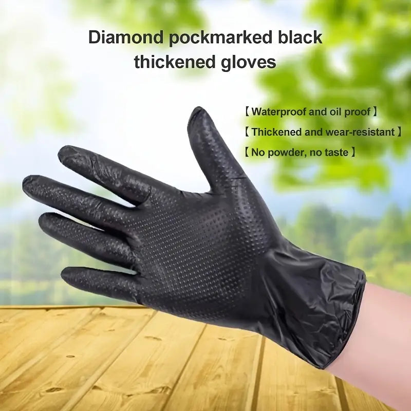 Diamond Pattern Nitrile Gloves - 888