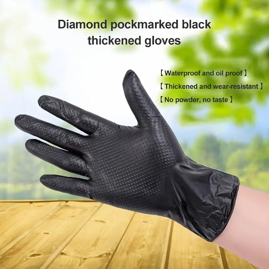 Diamond Pattern Nitrile Gloves - 888