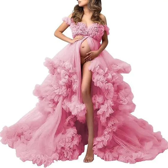 New Cross-Border Maternity Sheer Dress for Photography - 888