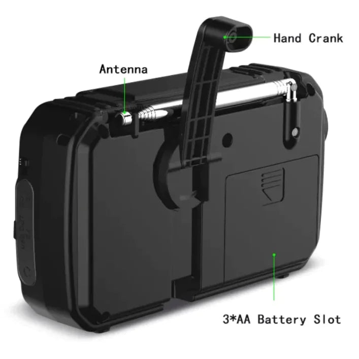 Solar Crank Emergency Radio - 888