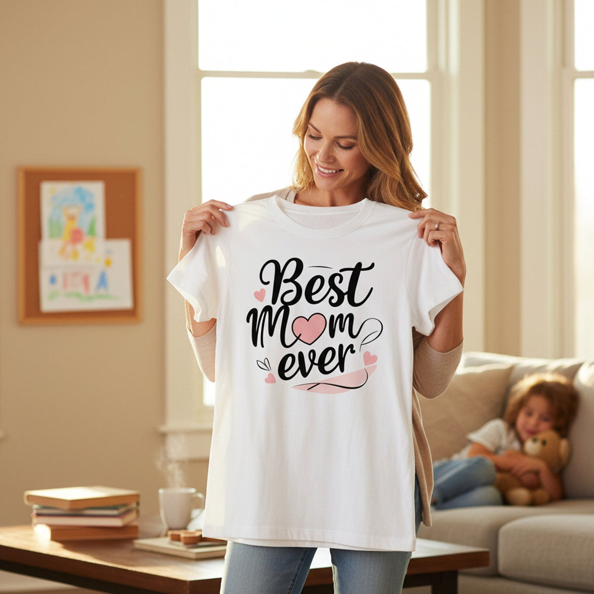 Best Mom Ever T Shirt Cotton Gift for Mother’s Day Birthday