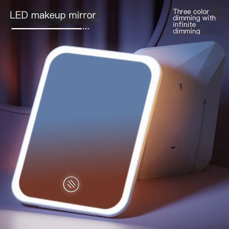 LED Makeup Mirror with Light, Portable Folding Design