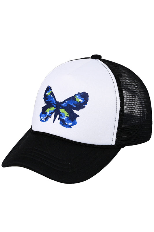 C.C Hand Painted Abstract Butterfly Trucker Cap