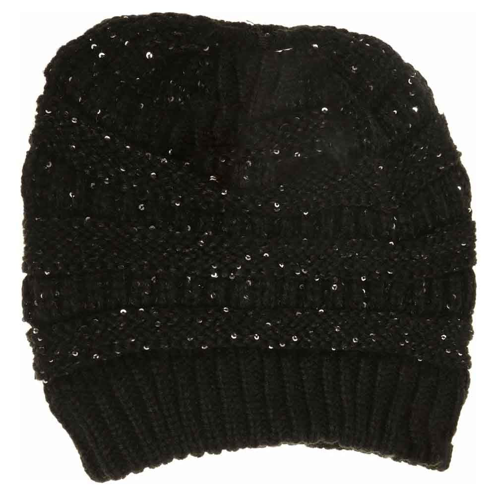 Sequin C.C Beanie Tail Beanie