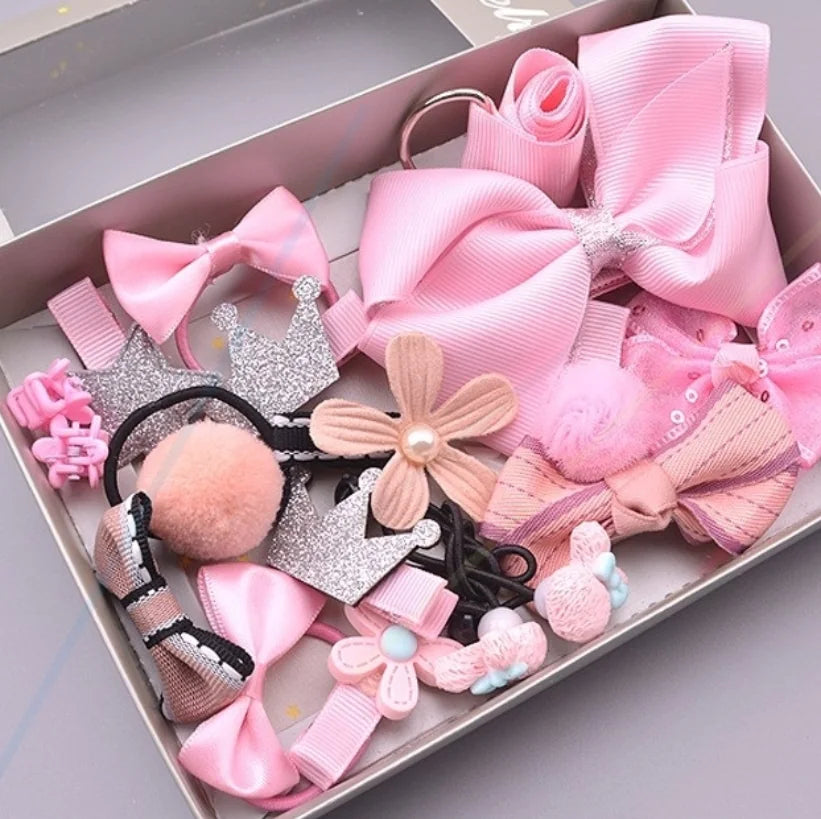 17-Piece Children's Hair Accessories Set for Girls