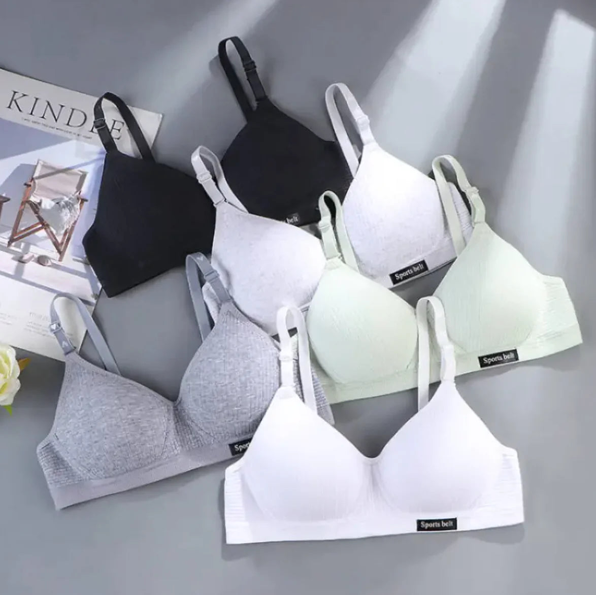 Girls' Seamless Cotton Bra – Wire-Free Comfort - Lingerie
