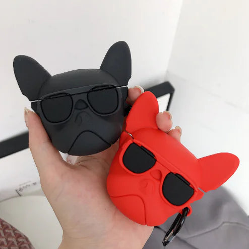 Cute Cartoon Bulldog Headphone Case Cover