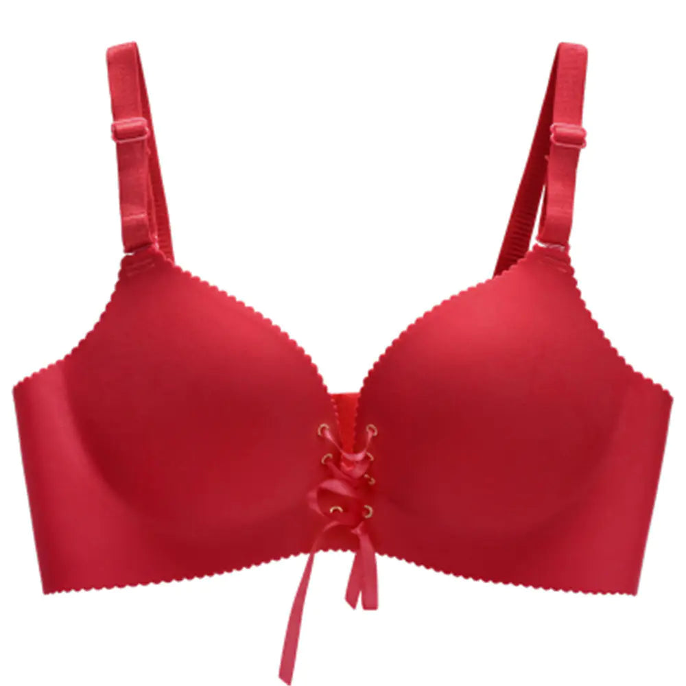 Seamless Push-Up Wireless Bra with Adjustable Straps - Lingerie