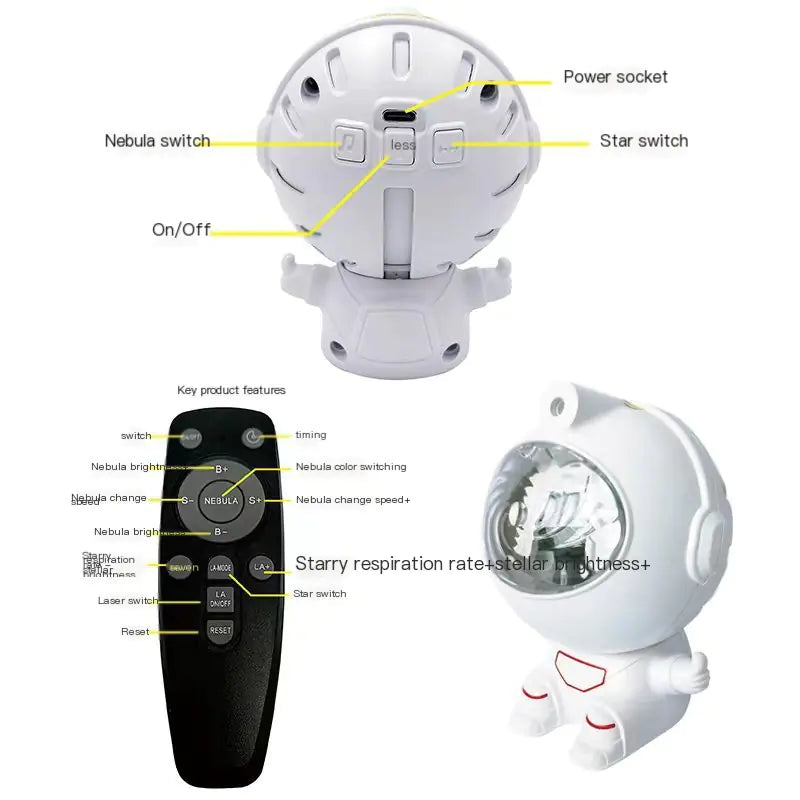 Astronaut Galaxy Projector Lamp