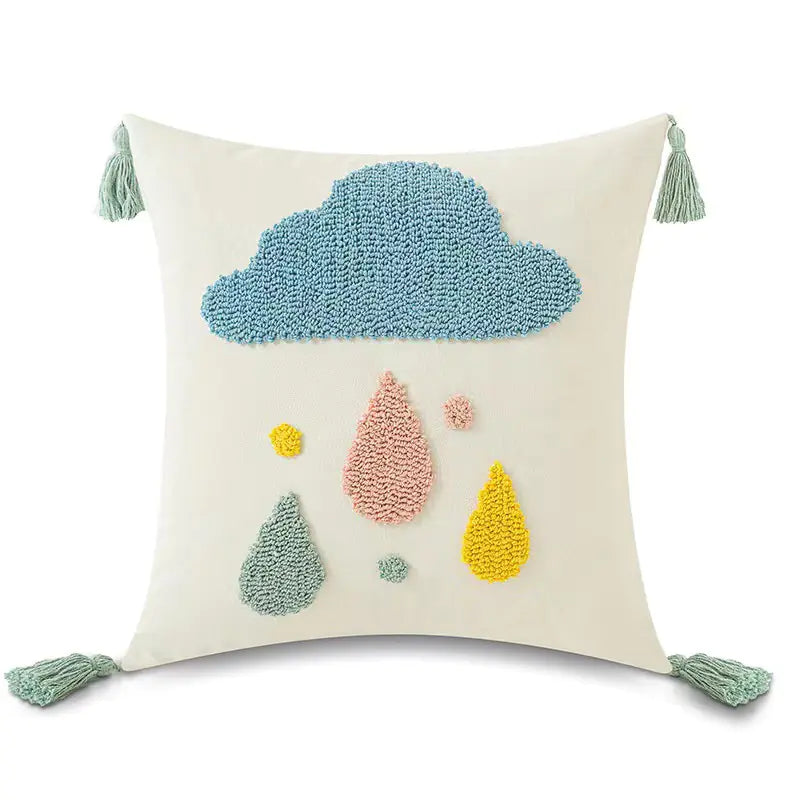 Tufted Loop Pillow Cover for Hotel and Homestay Decor
