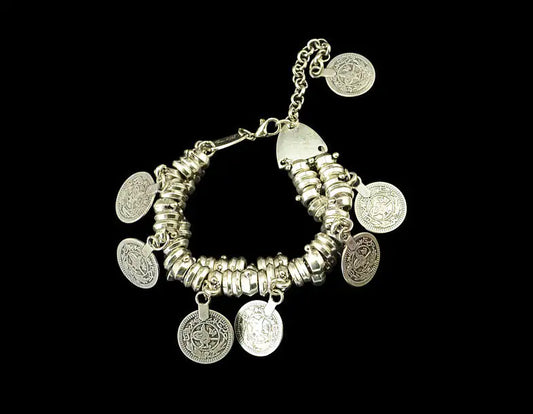 Coin short bracelet and anklet dual purpose