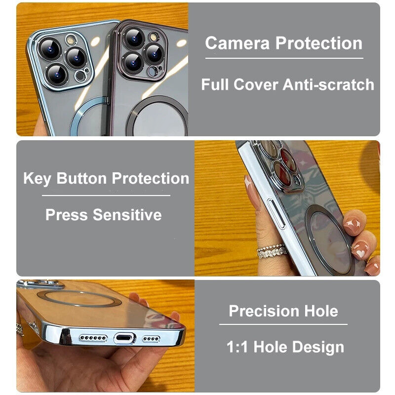 For Apple iPhone 14 13 12 11 Pro Max Case Mag Safe Magnetic Camera Lens Cover - Us seller