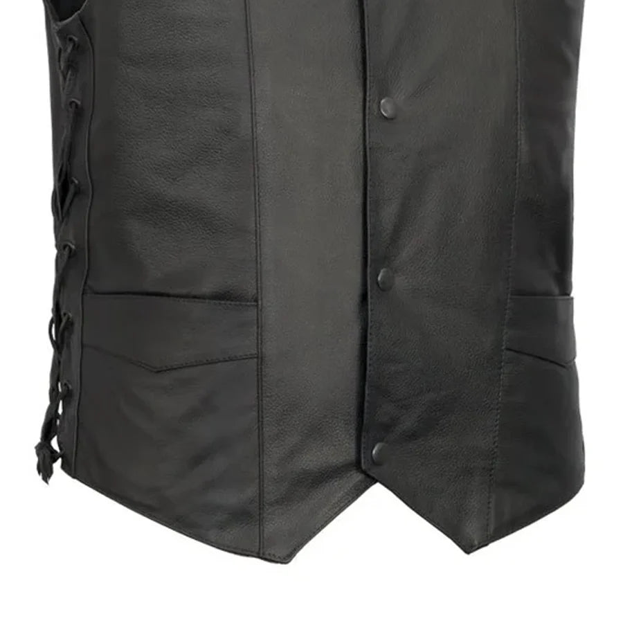Carbine Men's Western Style Leather Motorcycle Vest