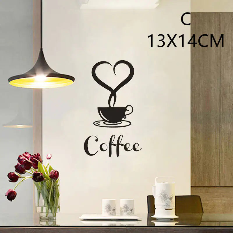 English Proverbs Wall Stickers Kitchen Knife And Fork Creative Stickers