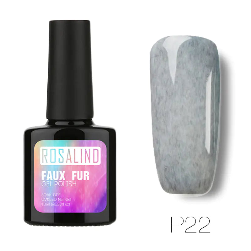 10ML Nail Polish with Faux Fur Finish for Nail Art